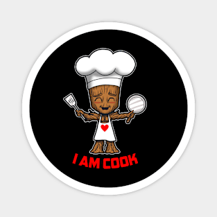 Cute Alien Adorable Chef Cook Cooking Superhero Magnet